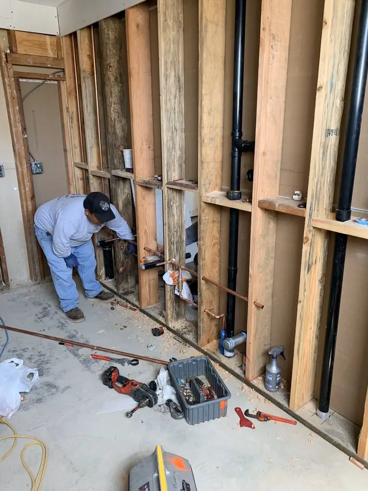 Commercial rough-in plumbing for Gas Line Repair in Brightwood